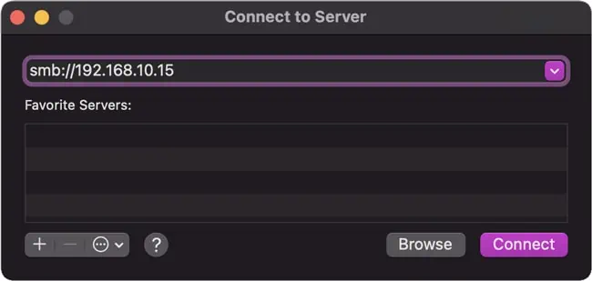 How to Share a Folder or File Over a Network 18 connect-to-server-mac