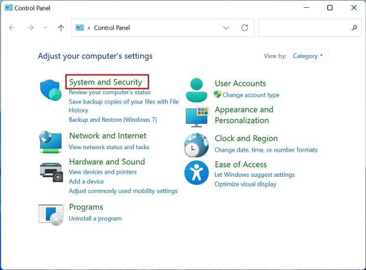 control panel system and security