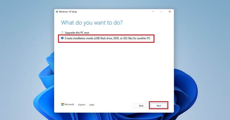 create installation media