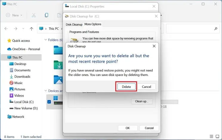 How to Run a Disk Cleanup in Windows (Step-By-Step Guide) 14 delete-button-in-disk-cleanup
