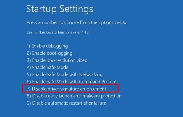 disable-driver-signature-enforcement