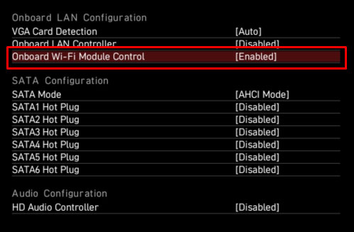 disable onboard wi-fi
