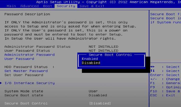 disable-secure-boottt