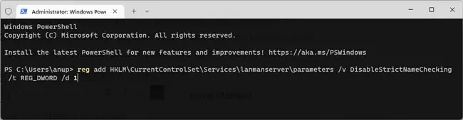 How to Fix Printer Error 0x00000709 on Windows 21 disable-strict-name-checking