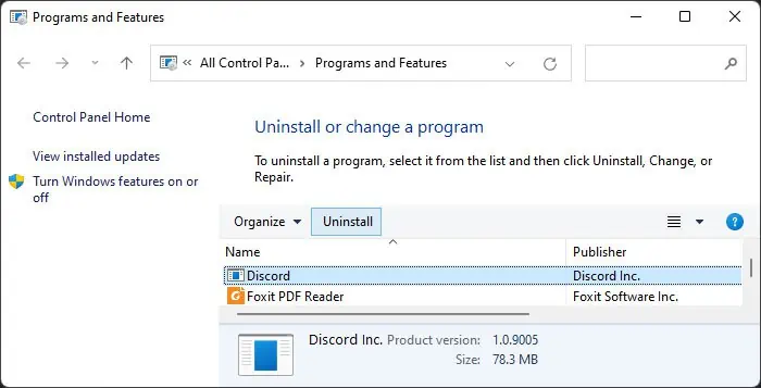 discord-uninstall