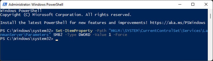 enable-smb-v2-powershell-set-itemproperty