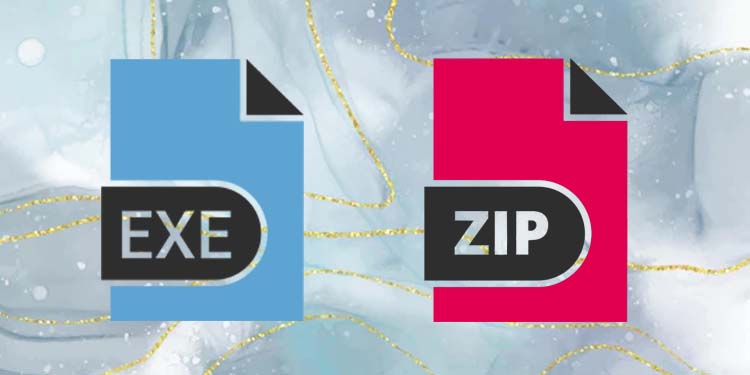 exe and zip file