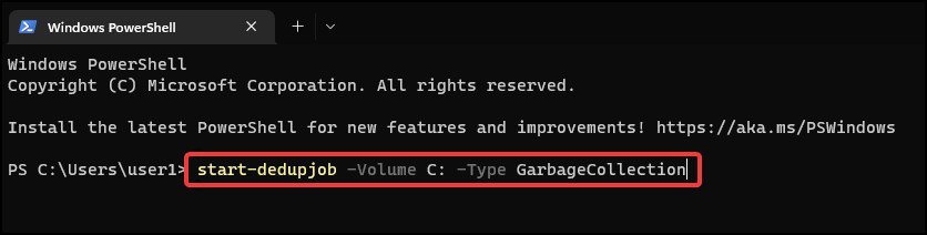 garbage collection command