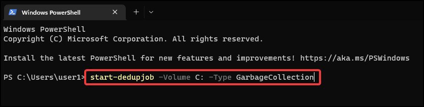 garbage collection command