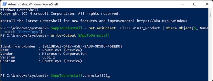 get-wmi-variable-uninstall