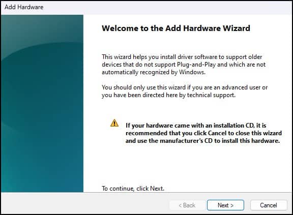 hardware wizard
