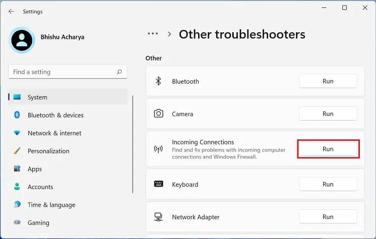 8 Possible Ways to Fix “No Internet, Secured” Error 27 incoming-connections-run-troubleshooter