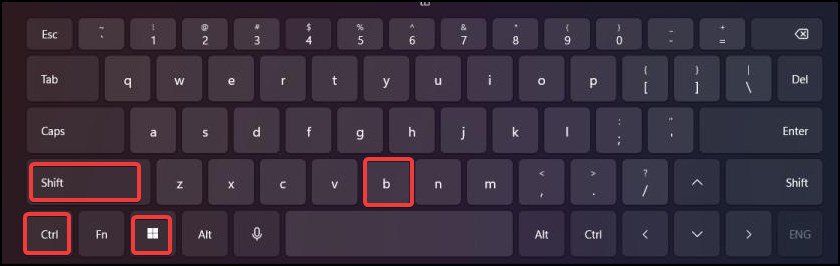 key combinations for resatrting the gpu