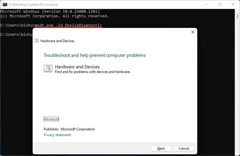 Why is WD Passport Not Showing Up in Windows? 12 Ways to Fix It 34 launch-hardware-and-device-troubleshooter