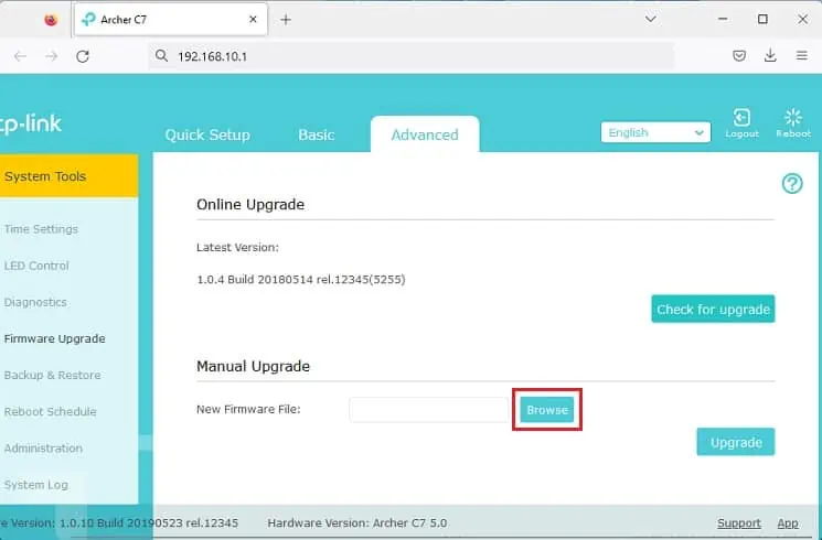 How to Update Router Firmware on TP-Link (2 Possible Ways) 15 manual-upgrade-browse