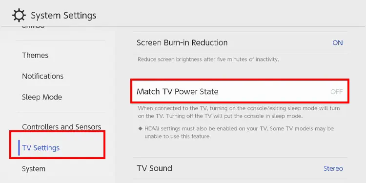 match-tv-power-state-switch-not-working