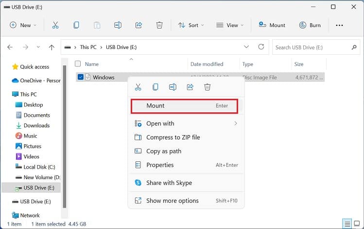 mount iso file