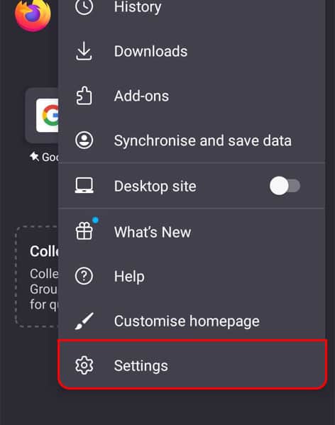 navigate-to-Settings-of-firefox-mobile