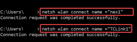 netsh wlan command