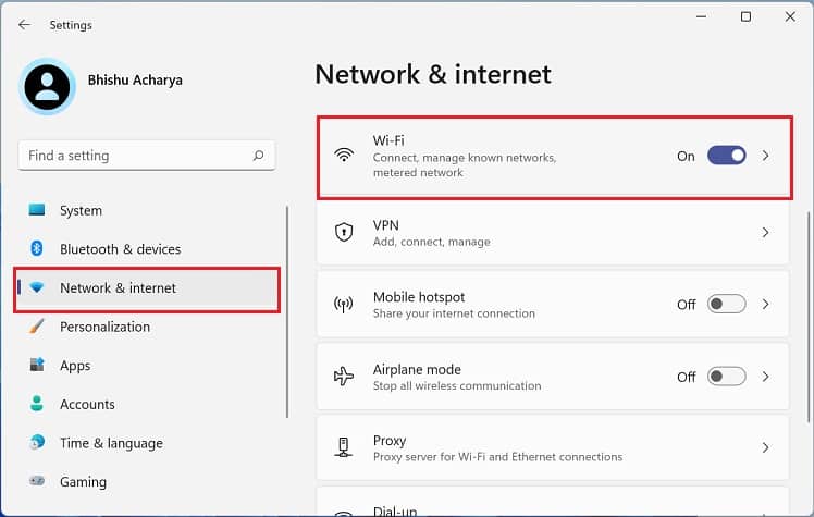 network and internet wifi