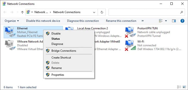 network-connection-properties