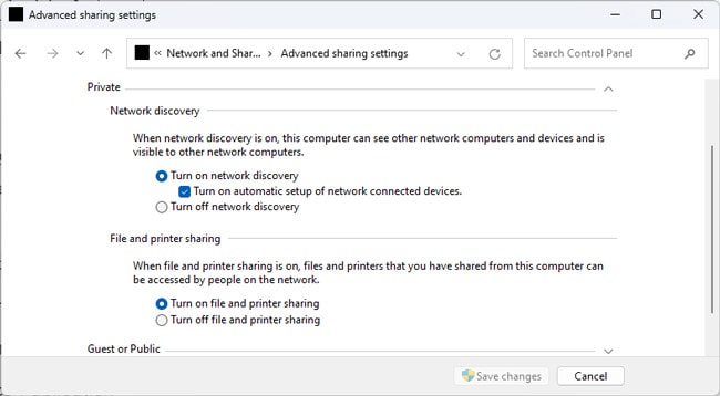 network-discovery-file-sharing-settings