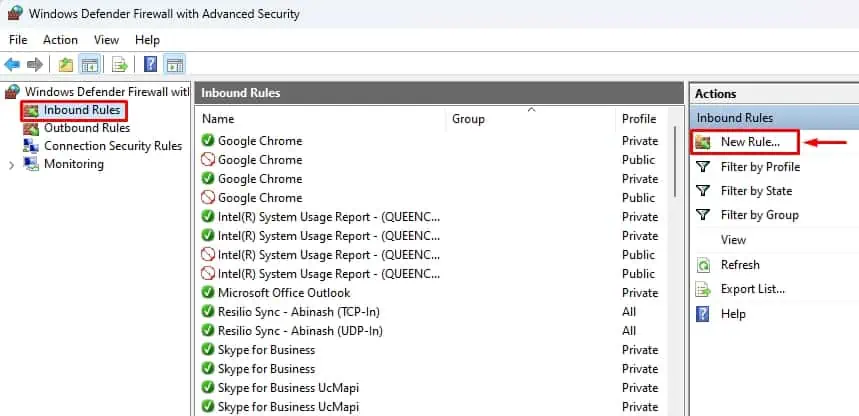 Fix: The L2TP Connection Attempt Failed Because the Security Layer Encountered a Processing Error 18 new-inbound-rule