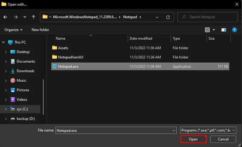 notepad-select-and-open