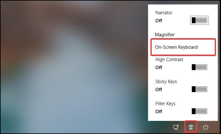 onscreen keyboard
