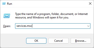 open service app from run
