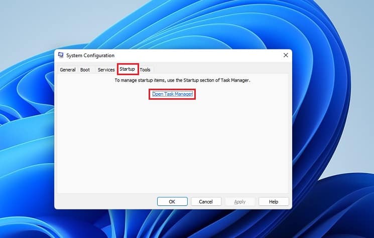 open task manager