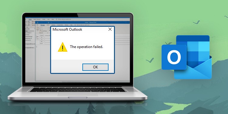 outlook operation failed when sending email with attachment