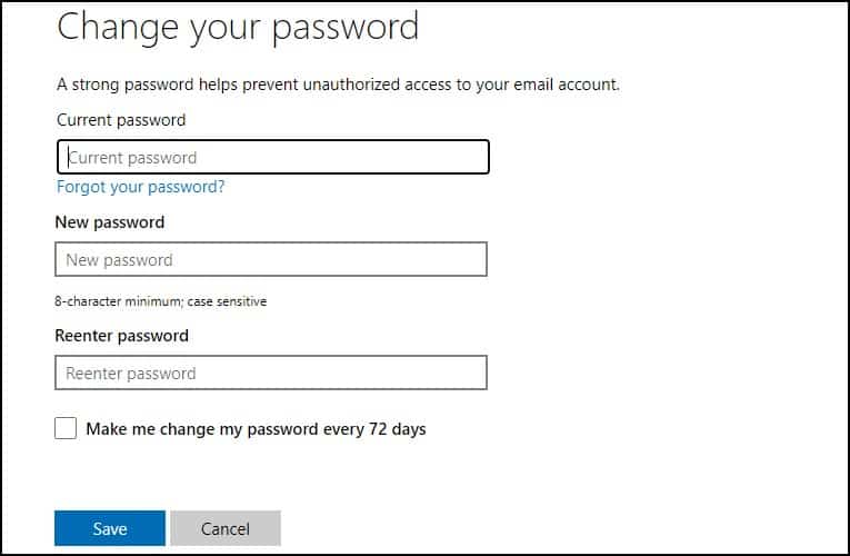 password entry field