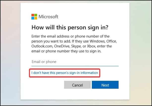 person info