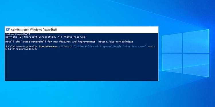 How To Run Exe In Powershell