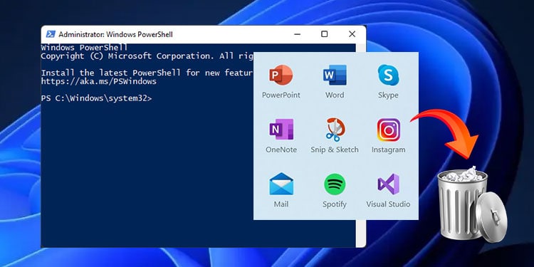 powershell uninstall software
