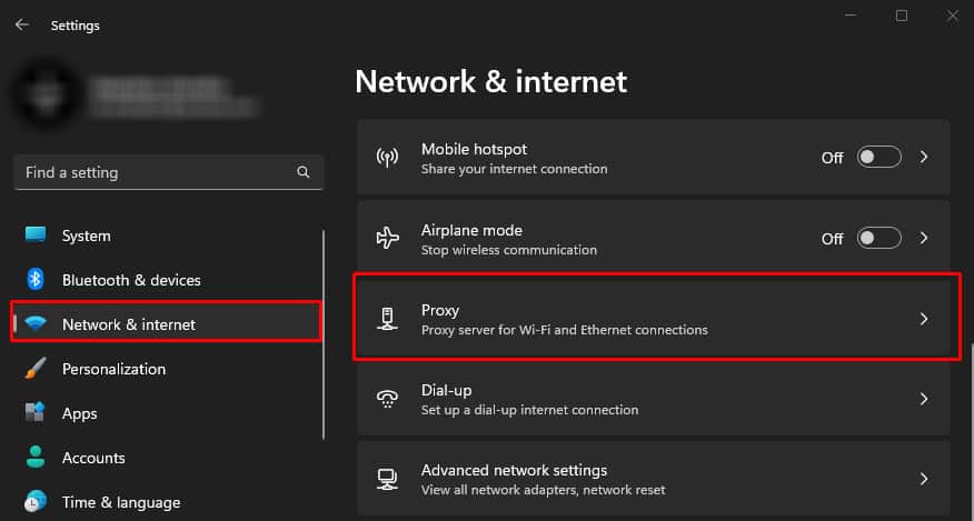 proxy settings dns probe error