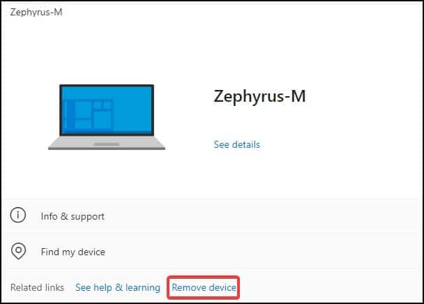 remove device