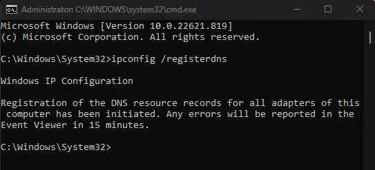 reregister-dns-dns-probe-error