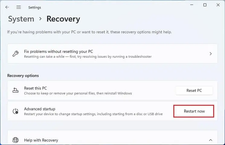 12 Ways to Fix "Client Server Runtime Process High GPU" Issue 19 restart-now-button-in-advanced-startup