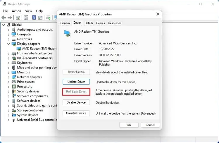 12 Ways to Fix "Client Server Runtime Process High GPU" Issue 35 roll-back-driver-2