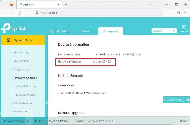 router-hardware-version