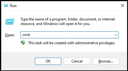 run cmd