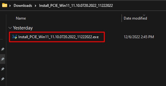run network adapter driver exe file