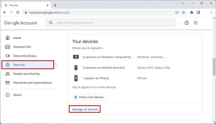 security manage all devices