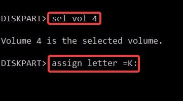 select disk volume