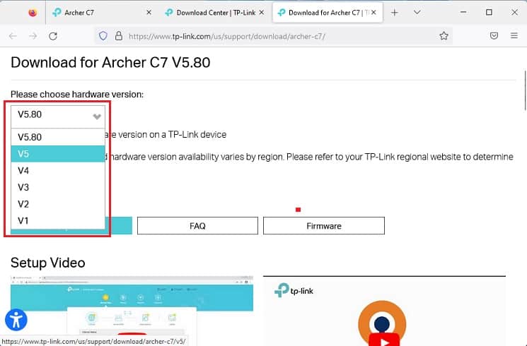 select router version