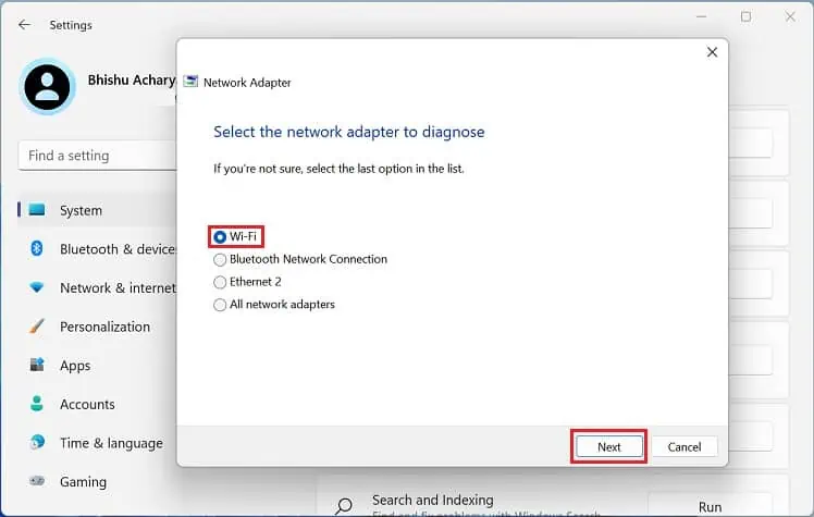 8 Possible Ways to Fix “No Internet, Secured” Error 31 select-wifi-and-next