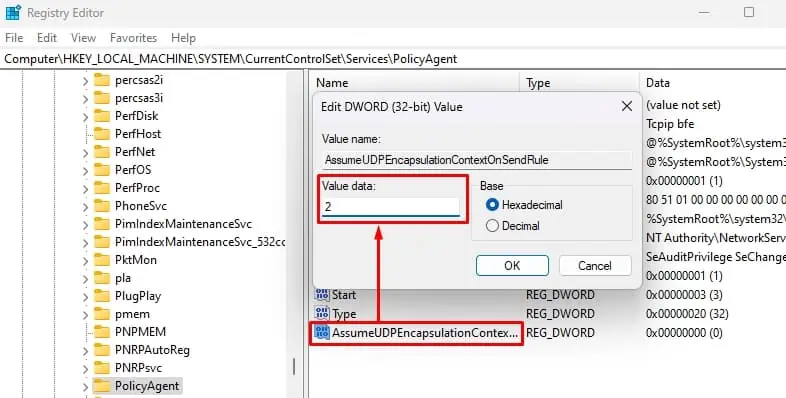 Fix: The L2TP Connection Attempt Failed Because the Security Layer Encountered a Processing Error 26 set-assume-udp-encapsulation