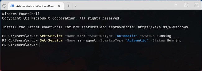 set-service-sshd-status-running